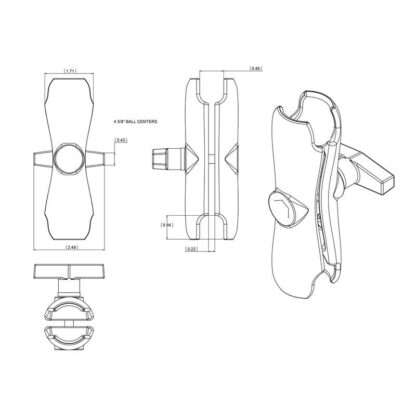 RAM Mounts Universal Marine Electronics Mount - C Ball - Image 5
